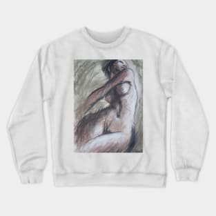 Happy - Female Nude Crewneck Sweatshirt